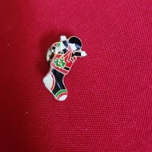 Festive Holiday Stocking Pin